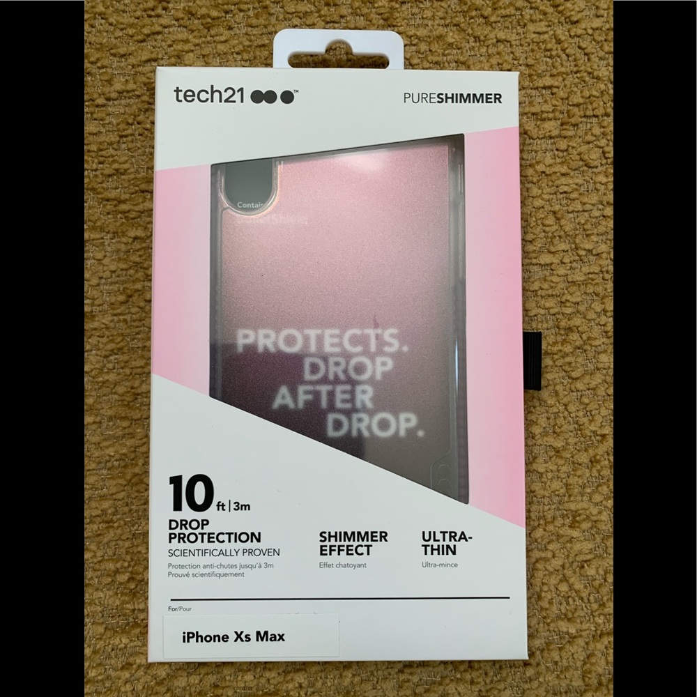 tech21 / PURESHIMMER iPhone Xs Max Case / Pink